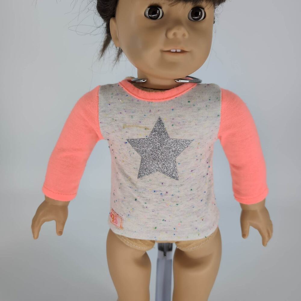 OG Our Generation Battat Distressed Gray Grey Doll Long Sleeve Top for 18" Dolls